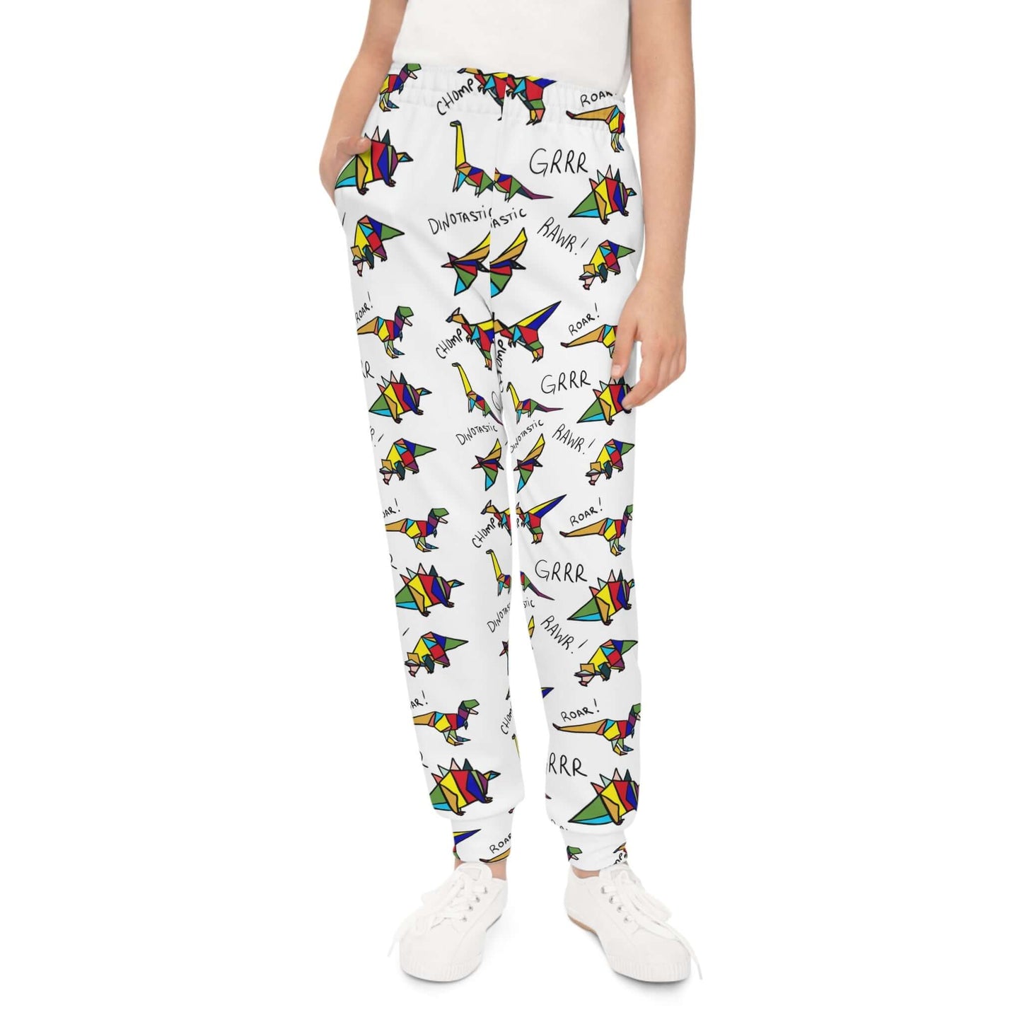 Dinosaur Youth Joggers, Colorful kids joggers, Dino pants