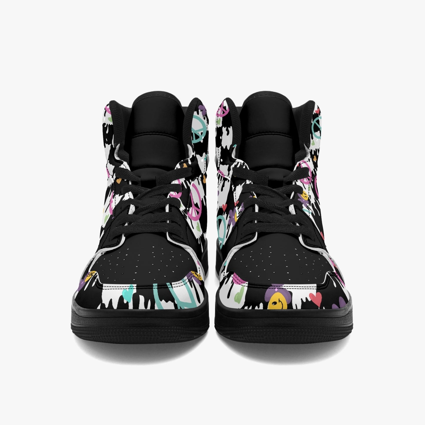 Psychedelic Smiley Sneakers for Adults