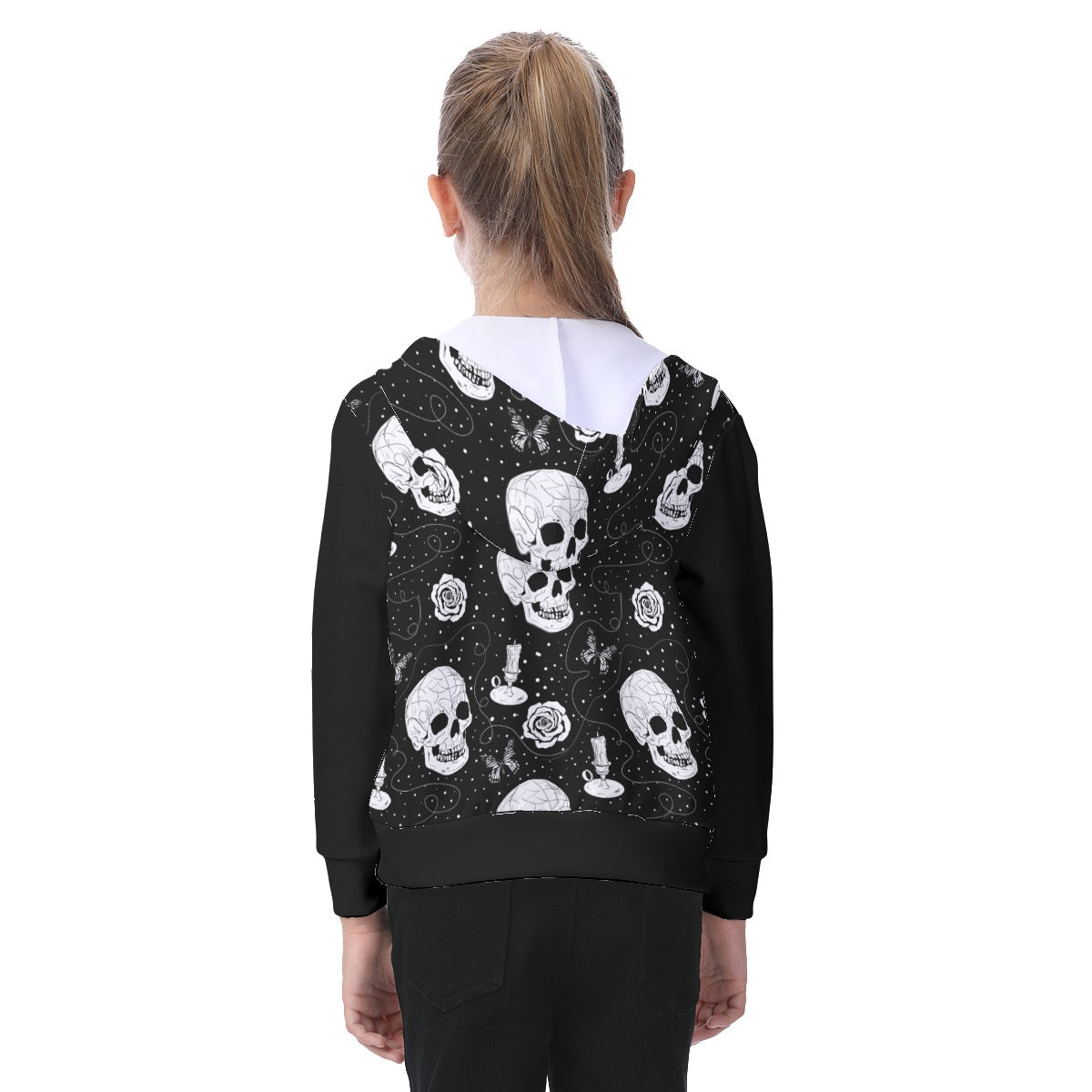 Skulls & Roses kids zip up hoodie l