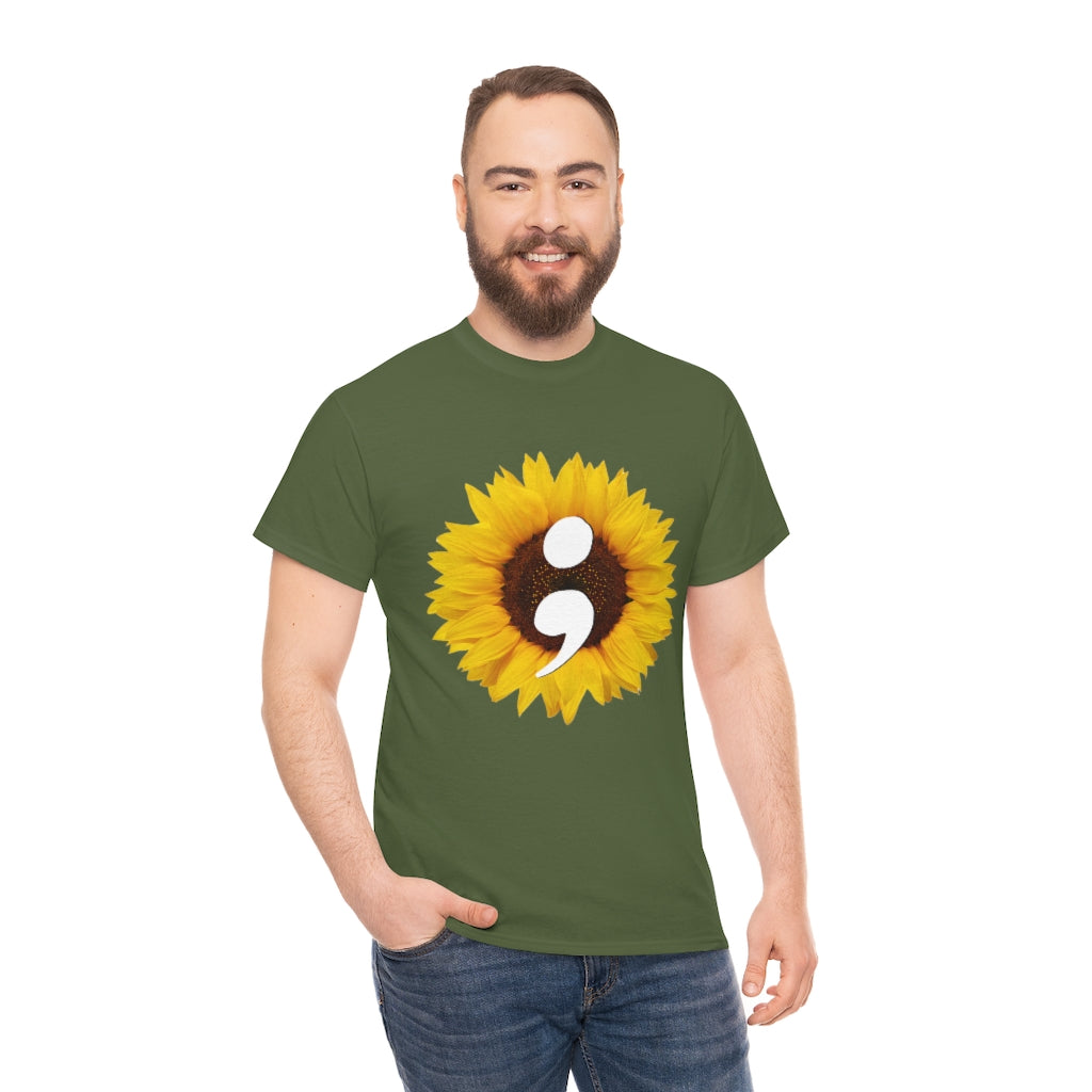 Semicolon Sunflower Unisex T-shirt